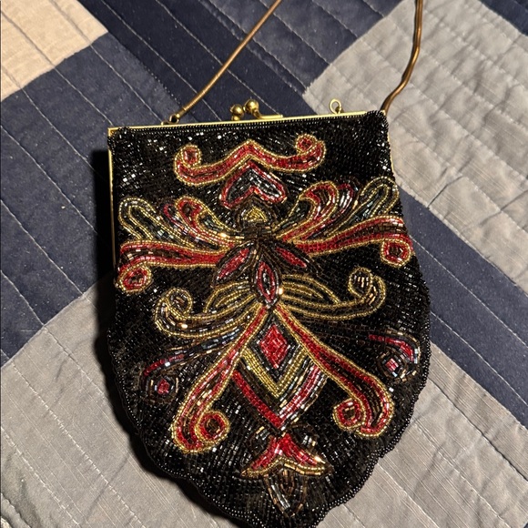 Vintage Andre Cellini Beaded Black Evening Bag - Picture 8 of 12